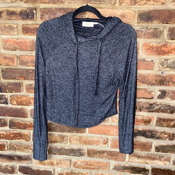 Urban Outfitters Out From Under Charcoal Gray Cropped Hoodie Women's Size Small - Picture 1 of 6